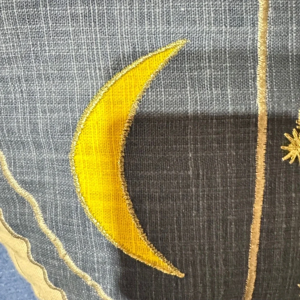 The‎ Land of Nod Celestial Shield Throw Pillow Moon Sun Star Decor  Y2K OLDSTOCK - Picture 3 of 7